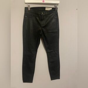 Pistola Womens Moto‎ Jeans Size 25 Black Denim Coated Skinny 27